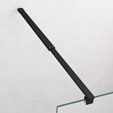 glasvilla Duschwand Duschabtrennung 2 Haltestange für Walk-In Dusche 10mm ESG-Sicherheitsglas mit Nanobeschichtung Rechteckiger Stabilisator Bremen02+2