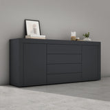 glasvilla Sideboard Aufbewahrungsschrank BTH: 167x36x70 cm mit 2 Schränken und 4 Schubladen Kommode Mehrzweckschrank Möbel Schrank03