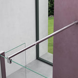 glasvilla Walk-In Duschwand für Dusche Duschabtrennung 10mm Klarglas mit 30cm Nebenteil ESG-Sicherheitsglas mit Nanobeschichtung Runder & Rechteckiger Stabilisator Bremen02K-Plus