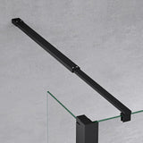 glasvilla Walk-In Duschwand für Dusche Duschabtrennung 10mm Klarglas mit 30cm Nebenteil ESG-Sicherheitsglas mit Nanobeschichtung Runder & Rechteckiger Stabilisator Bremen02K-Plus