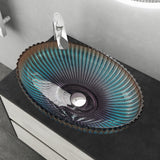 glasvilla Waschbecken Glas Aufsatzwaschbecken Glaswaschbecken Handwaschbecken Waschschale Oval