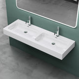 lavabo double Glasvilla, lavabo à poser, lavabo suspendu, lavabo en fonte minérale, meuble-lavabo Col830