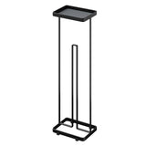 glasvilla Toilettenpapierhalter stehend mit Ablage Klorollenhalter Klopapierhalter freistehend WC Rollenhalter Toilettenständer 16x12x52cm Reglo-04