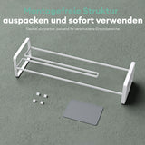 glasvilla Toilettenpapierhalter stehend mit Ablage Klorollenhalter Klopapierhalter freistehend WC Rollenhalter Toilettenständer 16x12x52cm Reglo-04