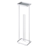 glasvilla Toilettenpapierhalter stehend mit Ablage Klorollenhalter Klopapierhalter freistehend WC Rollenhalter Toilettenständer 16x12x52cm Reglo-04