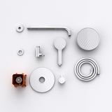 glasvilla Wassersparende Regendusche Wellness-Duschsystem Duschkopf Ø40cm Duschset mit Handbrause & Einhebelmischer Duschsystem3