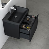 glasvilla Badmöbel-Set Waschbeckenunterschrank mit Softclose Schubladen inkl. Mineralguss Waschbecken Ancona