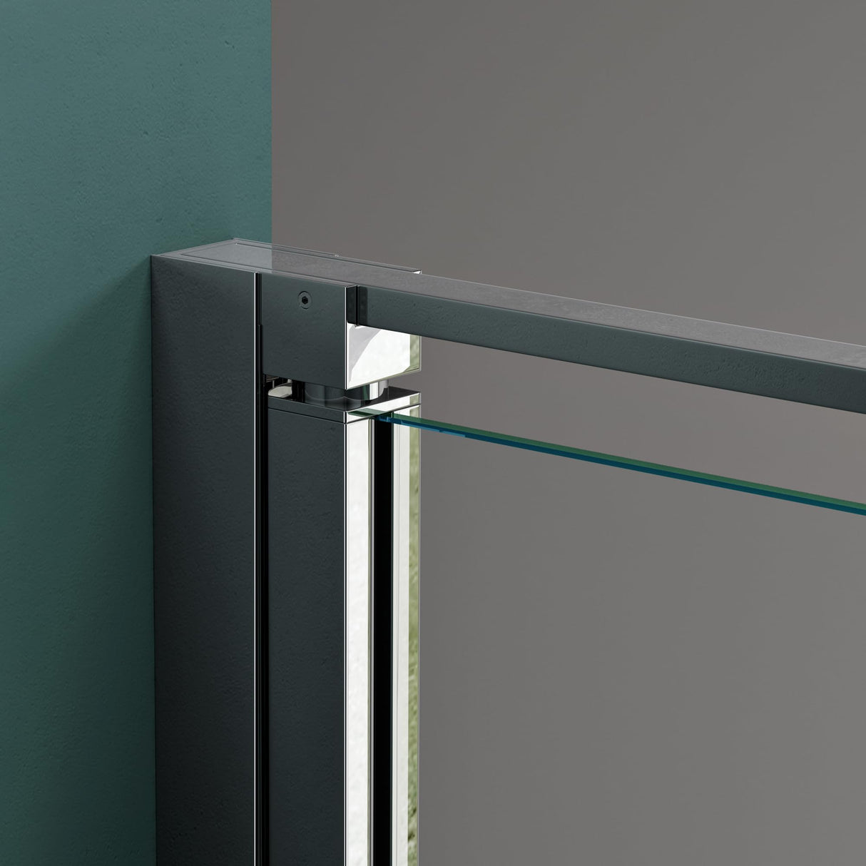 glasvilla Duschtür Nischentür dusche Duschabtrennung Chrom und Schwarz Duschkabine Schwingtür 8mm ESG-Sicherheitsglas mit Nanobeschichtung Hebe-Senk-Mechanismus Klarglas und Milchglas Streifen Teramo36K