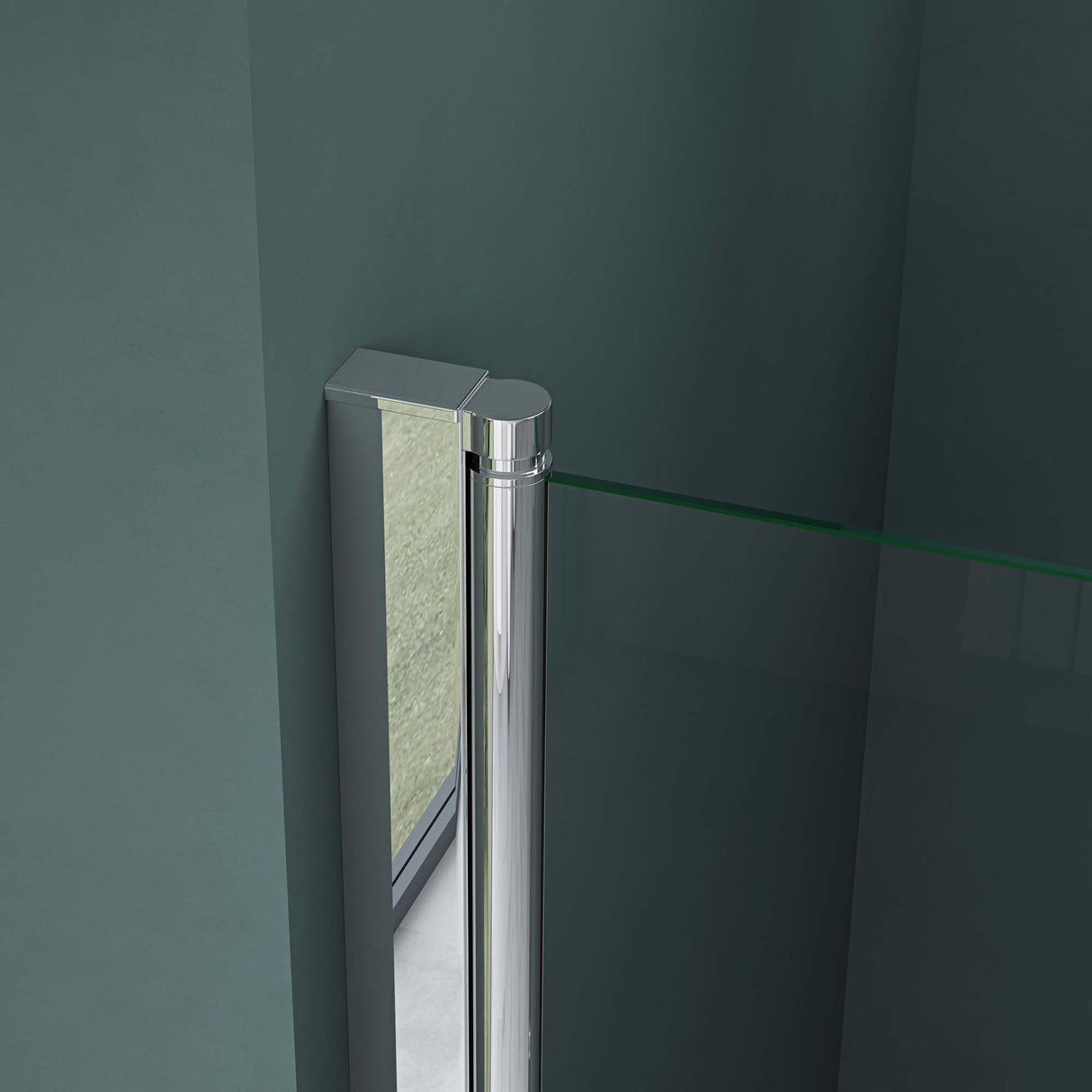 glasvilla Duschtür Nischentür dusche Duschabtrennung Duschkabine mit Drehfalttür ESG-Sicherheitsglas inkl. NANO-Beschichtung in Klarglas und Teilsatiniert Teramo26K+MS