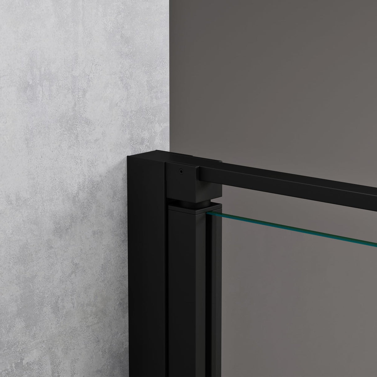 glasvilla Duschtür Nischentür dusche Duschabtrennung Chrom und Schwarz Duschkabine Schwingtür 8mm ESG-Sicherheitsglas mit Nanobeschichtung Hebe-Senk-Mechanismus Klarglas und Milchglas Streifen Teramo36K