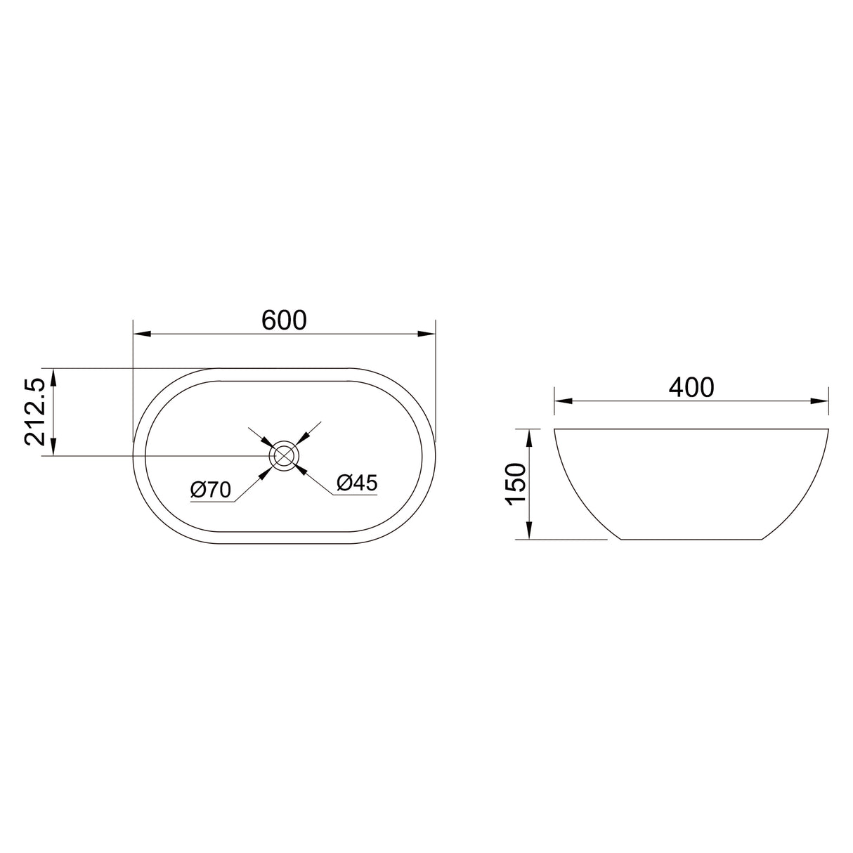glasvilla Waschbecken Aufsatzwaschbecken Keramik in weiß mit Nano-Beschichtung Brüssel322