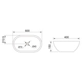 glasvilla Waschbecken Aufsatzwaschbecken Keramik in weiß mit Nano-Beschichtung Brüssel322