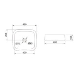 glasvilla Waschbecken Aufsatzwaschbecken,weiß aus Keramik,mit Nano-Beschichtung