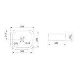 glasvilla Waschbecken Aufsatzwaschbecken,weiß aus Keramik,mit Nano-Beschichtung