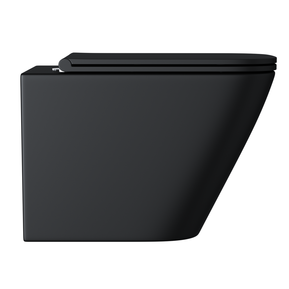 glasvilla Spülrandlos Wand WC schwarz Hänge WC + WC Sitz (mit Softclose) A112 NEU!!!