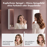 glasvilla Spiegelschrank mit Spielgeltüren Badezimmerschrank Hängeschrank Badezimmerspiegel Spiegelschrank-02