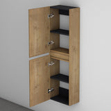 glasvilla Seitenschrank Badezimmerschrank mit 2 Türen und 4 Fächern Badregal Allzweckschrank Badschrank BTH: 35x20x120 cm Verona