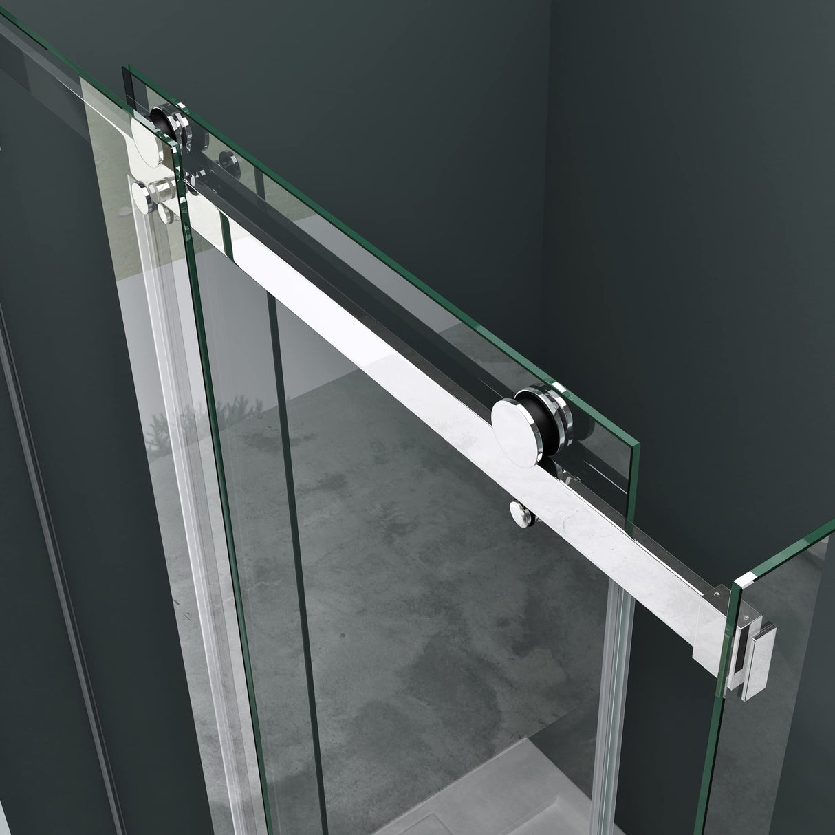 glasvilla Duschkabine Schiebetür Eckdusche 8mm ESG mit NANO-Beschichtung 4-Punkt Halterung Dusche Rav17-2K