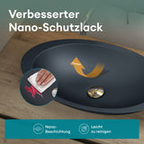 Vasque à poser Glasvilla, vasque, meuble-lavabo, vasque en fonte minérale Col802