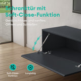 glasvilla Fernsehtisch Fernsehschrank TV Schrank Verdeckter Griff mit Soft-Close Lowboard Hängeschrank für Wohnzimmer Fernsehschrank02