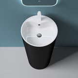 glasvilla Design Standwaschbecken aus Mineralguss Waschbecken Standwaschtisch Waschtisch Waschplatz Col35