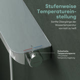 glasvilla Thermostat Badewannenarmatur mit Handbrause Wannenarmatur Wannenthermostat 4 Strahlarten Wandarmatur für Badewanne aus Messing inkl. Brauseschlauch Duschsystem8