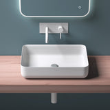 glasvilla Waschbecken Aufsatzwaschbecken Mineralguss Rechteckig Waschschale Waschplatz Waschtisch Col812