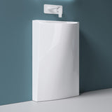 glasvilla Design Standwaschbecken freistehend Col37 weiß, aus Mineralguss, Waschtisch, BTH: 55x34x85cm