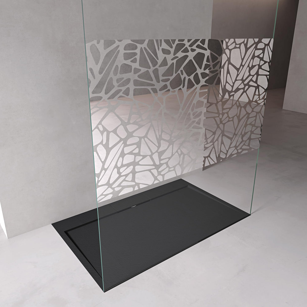 glasvilla Duschwand Duschabtrennung 2 Haltestange für Walk-In Dusche 10mm ESG-Sicherheitsglas mit Nanobeschichtung Rechteckiger Stabilisator Bremen02+2