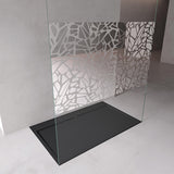 glasvilla Duschwand Duschabtrennung 2 Haltestange für Walk-In Dusche 10mm ESG-Sicherheitsglas mit Nanobeschichtung Rechteckiger Stabilisator Bremen02+2