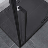 glasvilla Duschkabine Duschabtrennung 6mm ESG inkl. NANO-Beschichtung in Klarglas mit Handtuchhaken Rav64K Schwarz