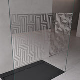 glasvilla Duschwand Duschabtrennung 2 Haltestange für Walk-In Dusche 10mm ESG-Sicherheitsglas mit Nanobeschichtung Rechteckiger Stabilisator Bremen02+2