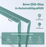 glasvilla Glasschiebetür komplettset Zimmertür Matt Schwarz 8mm ESG-Sicherheitsglas, Schiebetür Glas schwarz gebürstet mit Laufschiene aus Aluminium Muranino-001