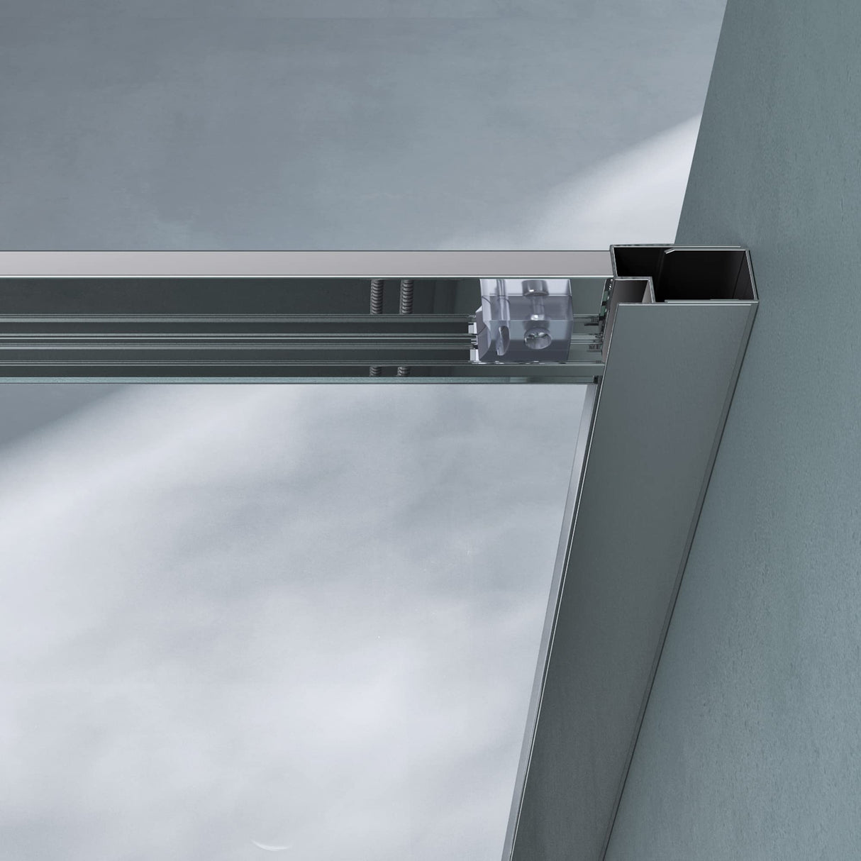 glasvilla Duschkabine mit Doppel-Schiebetür Duschtür Eckeinstieg Echtglas Lotuseffekt 6mm ESG-Sicherheitsglas Ravenna16K