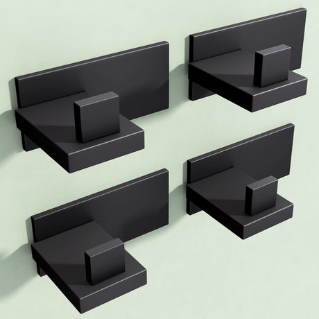 glasvilla Kleiderhaken Wandgarderobe Wandhaken aus Edelstahl Garderobenleiste Garderobenhaken Stalo-06+Stalo-07