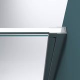 glasvilla Duschtür Nischentür dusche Duschabtrennung Chrom und Schwarz Duschkabine Schwingtür 180° Doppeltür 8mm ESG Nano-Beschichtung Klarglas mit Hebe- und Senkmechanismus Teramo66