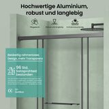glasvilla Duschtür Nischentür dusche mit Doppelschiebetür Duschakbine Duschabtrennung, 8mm Sicherheitsglas mit Nanobeschichtung, Soft-Close-System Teramo67K
