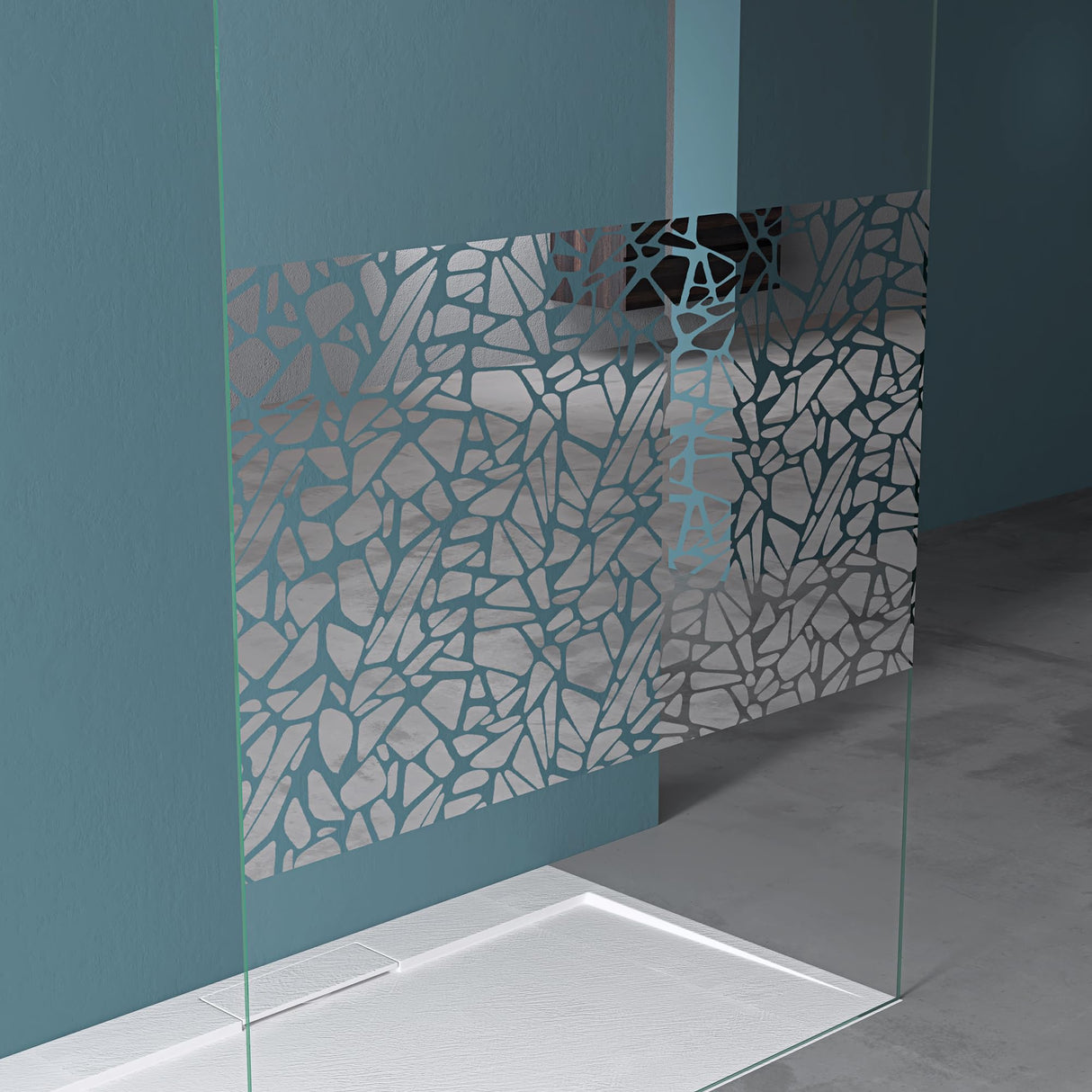 glasvilla Duschwand Duschabtrennung 2 Haltestange für Walk-In Dusche 10mm ESG-Sicherheitsglas mit Nanobeschichtung Rechteckiger Stabilisator Bremen02+2