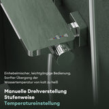 glasvilla Badewannenarmatur mit Handbrause Wasserfall Wannenarmatur Strahlarten Handbrause aus Messing inkl. Brausestange und Brauseschlauch