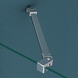 glasvilla Duschkabine U-Form Duschabtrennung Duschkabine Aluminiumrahmen ESG-Sicherheitsglas Klarglas Doppeltüre Ravenna66UK