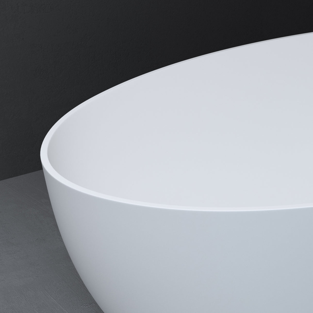 glasvilla Freistehende Badewanne Weiß matt Mineralguss Standbadewanne inkl. Nano-Versiegelung