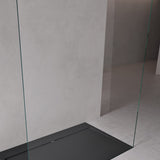 glasvilla Duschwand Duschabtrennung 2 Haltestange für Walk-In Dusche 10mm ESG-Sicherheitsglas mit Nanobeschichtung Rechteckiger Stabilisator Bremen02+2