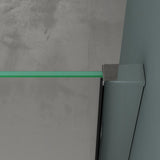 glasvilla Duschkabine Hebe-Senk-Mechanismus Milchglas Streifen 8mm ESG-Sicherheitsglas Nano-Beschichtung Rav36MS-Plus