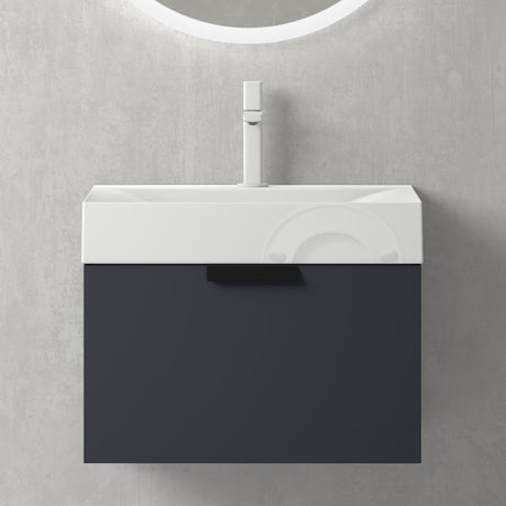 glasvilla Badmöbel-Set mit Soft-Close Schublade Wandmontage inkl. Waschbecken Lonato