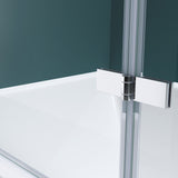 glasvilla Duschwand für Badewanne Badewannenwand Badewannenfaltwand 6mm Sicherheitsglas mit NANO-Versiegelung Badewannenaufsatz Badewannentrennwand Cortona116