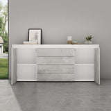 glasvilla Sideboard Aufbewahrungsschrank BTH: 167x36x70 cm mit 2 Schränken und 4 Schubladen Kommode Mehrzweckschrank Möbel Schrank03