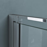 glasvilla Duschkabine Chrom und Schwarz Duschabtrennung mit Drehtür Hebe-Senk-Mechanismus 8mm ESG-Sicherheitsglas Nano-Beschichtung Ravenna66K