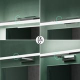 glasvilla Spiegelleuchte 40cm LED Badlampe | Spiegellampe, 6000K Badezimmer Lampe | 180° Drehbar 9W Luxaris