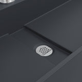 glasvilla Waschbecken Aufsatzwaschbecken Hängewaschbecken aus Mineralguss mit Armaturloch Col6028