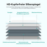 glasvilla Spiegelschrank Bad mit Beleuchtung Badschrank mit SpiegellampeSpiegelleuchte 180° Drehbar LED Badlampe Luxaris